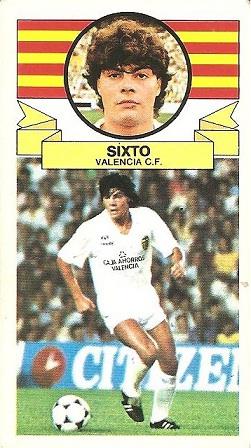 Liga 85-86. Sixto (Valencia C.F.). Ediciones Este.