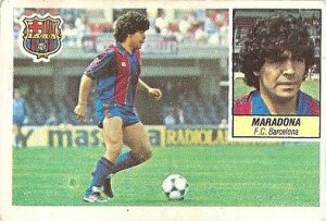 Liga 84-85. Maradona (F.C. Barcelona). Ediciones Este.
