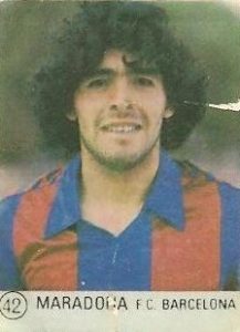1983 Selección de Fútbol Liga Española. Maradona (F.C. Barcelona).Editorial Mateo Mirete.