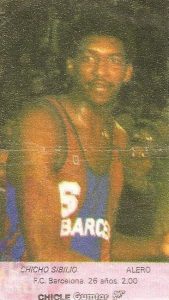 Liga Baloncesto 1985-1986. Sibilio (F.C. Barcelona). Chicle Gumtar.