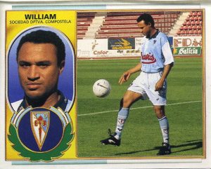 Liga 96-97. William (S.D. Compostela). Fichaje Nº 1 Bis. Ediciones Este. 📸: Grupo de Facebook Nuestros álbumnes de cromos.