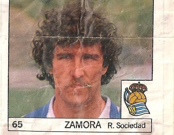 Super Cromos Los Mejores del Mundo. (1981). Zamora (Real Sociedad). Chicle Fútbol Boomer.