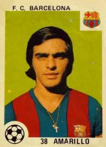 Liga Española 1978-79. Amarillo (F.C. Barcelona). Editorial Maga. 📸: Grupo de Facebook Nuestros álbumes de cromos.