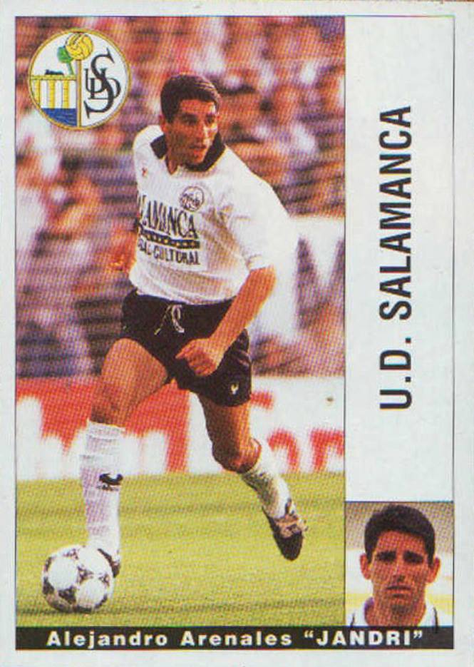 Liga 95-96. Jandri (UD Salamanca). Ediciones Panini. 📸 Grupo de Facebook Nuestros álbumes de cromos.