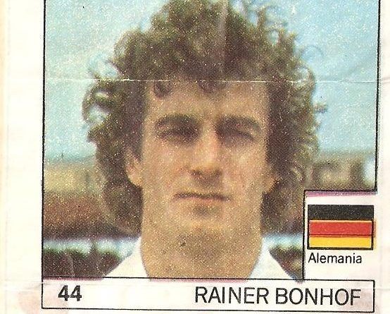Super Cromos Los Mejores del Mundo (1981). Bonhof (Alemania Federal). Chicle Fútbol Boomer.