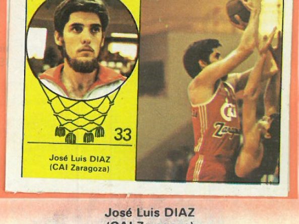 Campeonato Baloncesto Liga 1984-1985. José Luis Díaz (CAI Zaragoza). Ediciones J. Merchante - Clesa. 📸: Emilio Rodríguez Bravo.