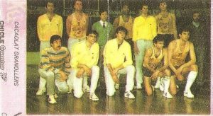 Liga Baloncesto 1985-1986. Plantilla Cacaolat Granollers(Cacaolat Granollers). Chicle Gumtar.