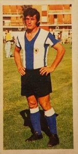 Liga 1975-76. José Antonio (Hércules C.F.) Ediciones Este. 📸: Grupo de Facebook Nuestros álbumes de cromos.
