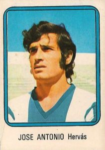 Liga 1975-76. José Antonio (Hércules C.F.) Ediciones Vulcano. 📸: Grupo de Facebook Nuestros álbumes de cromos.