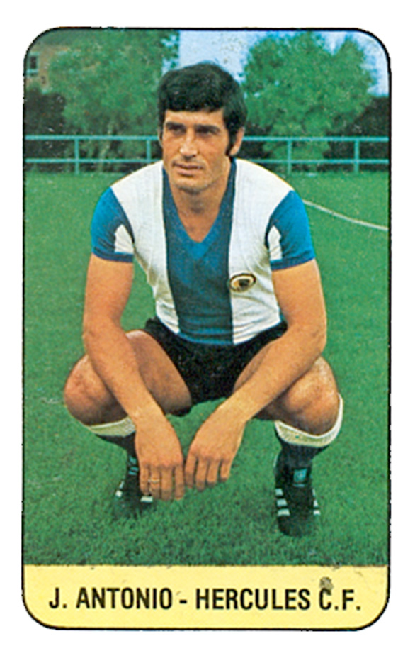 Liga 1978-79. José Antonio (Hércules C.F.) Ediciones Este. 📸: Grupo de Facebook Nuestros álbumes de cromos.