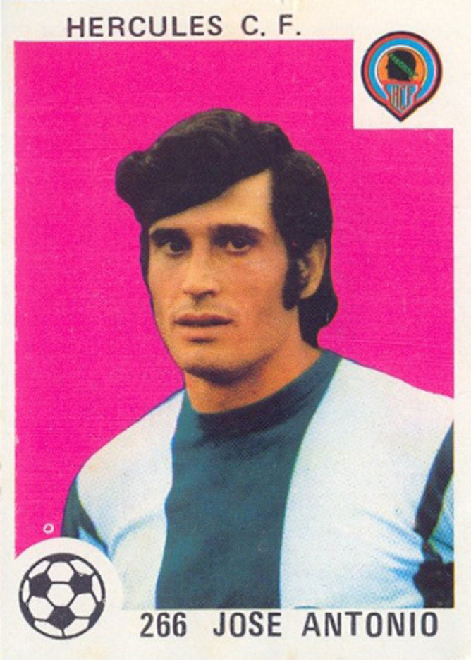 Liga 1978-79. José Antonio (Hércules C.F.) Editorial Maga. 📸: Grupo de Facebook Nuestros álbumes de cromos.