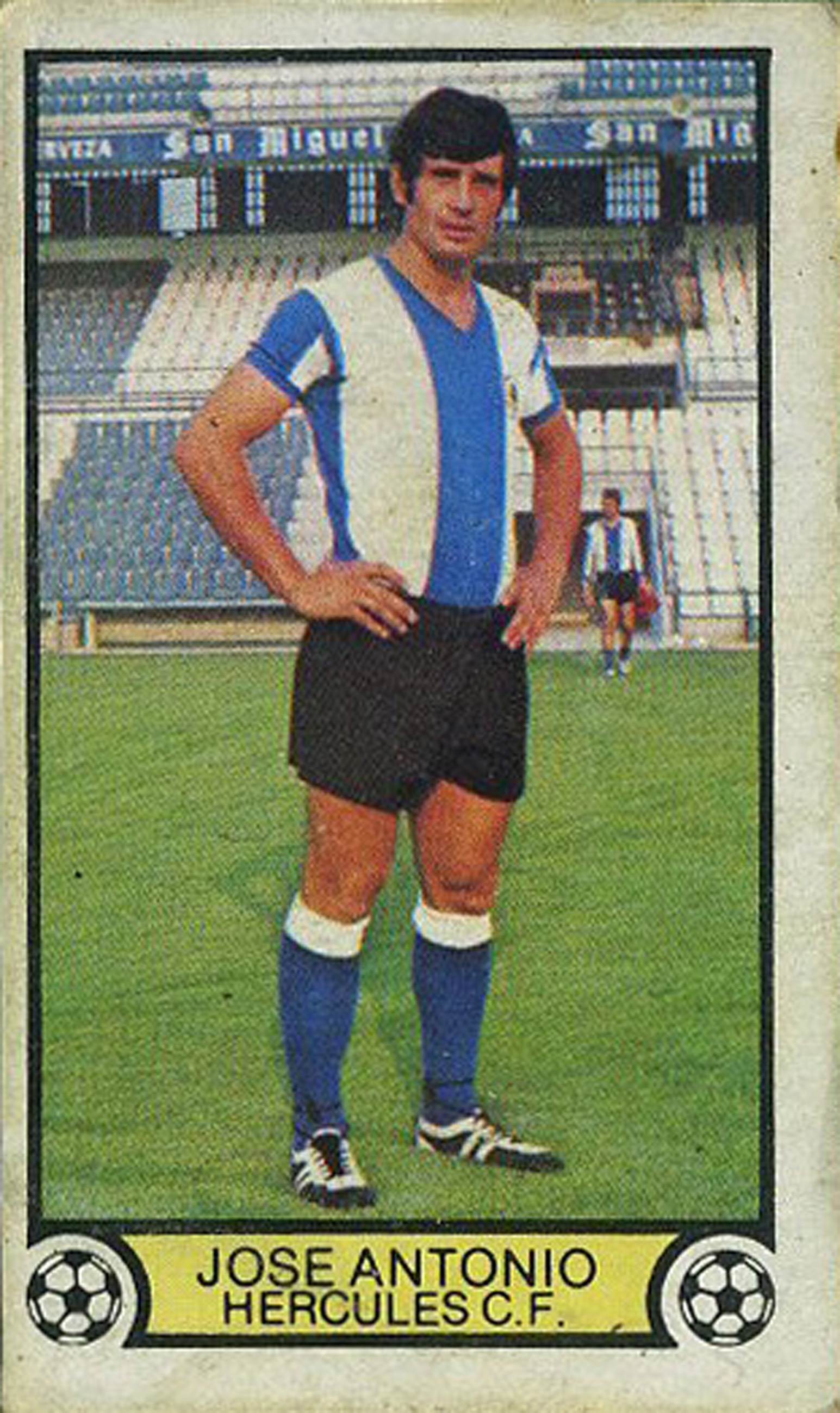 Liga 1979-80. José Antonio (Hércules C.F.). Ediciones Este. 📸: Grupo de Facebook Nuestros álbumes de cromos.