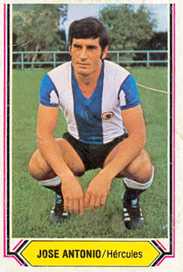 Liga 1980-81. José Antonio (Hércules C.F.) Ediciones Este. 📸: Grupo de Facebook Nuestros álbumes de cromos.