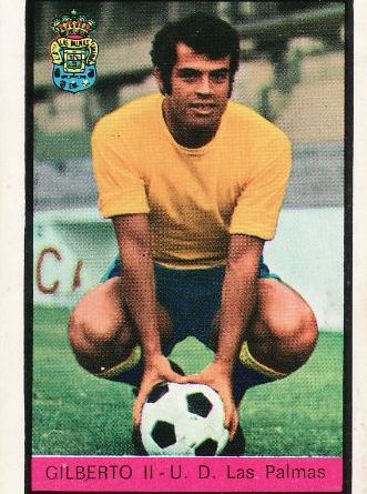 Campeonato de Liga 1972-73 Gilberto II (UD Las Palmas). Editorial Fher. 📸 Grupo de Facebook Nuestros álbumes de cromos.