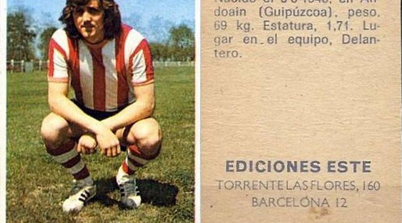 Campeonato de liga 1974-75. Lasa (Athletic Club de Bilbao). Ediciones Este y Chicles Sanber. 📸 Grupo de Facebook Nuestros álbumes de cromos.