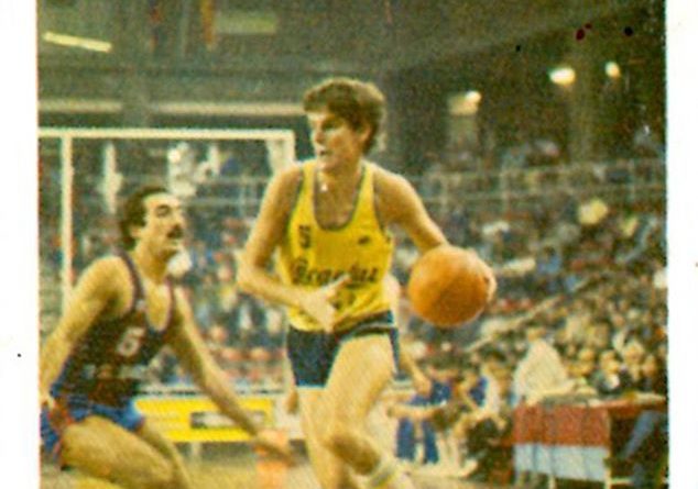 Liga Baloncesto 1984-1985. Jordi Puig (Cacaolat Granollers). Editorial Eurocrom. 📸: Grupo de Facebook Nuestros álbumes de cromos.