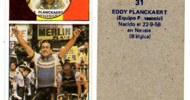 Vuelta ciclista, Ases del pedal. Eddy Planckaert (Panasonic). Editorial Merchante. 📸 Antonio Sevillano Gil.