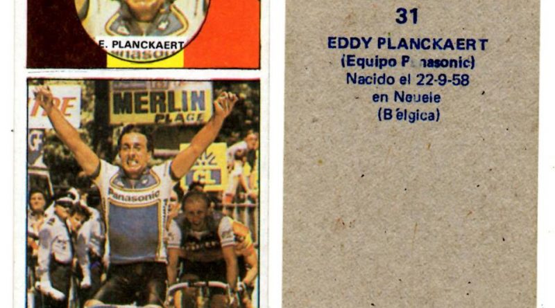 Vuelta ciclista, Ases del pedal. Eddy Planckaert (Panasonic). Editorial Merchante. 📸 Antonio Sevillano Gil.