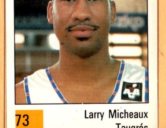 Basket 90 ACB. Larry Micheaux (Taugrés). Ediciones Panini. 📸: Grupo de Facebook Nuestros álbumes de cromos.