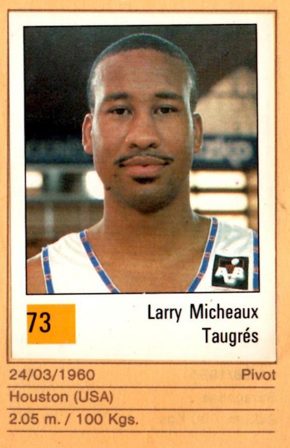 Basket 90 ACB. Larry Micheaux (Taugrés). Ediciones Panini. 📸: Grupo de Facebook Nuestros álbumes de cromos.