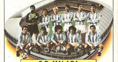 Liga 83-84. Alineación CD Málaga (CD Málaga). Ediciones Este.
