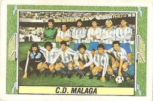 Liga 84-85. Alineación CD Málaga (CD Málaga). Ediciones Este.