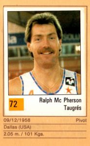 Basket 90 ACB. Nº 72. Ralph McPherson (Taugrés). Ediciones Panini. 📸: Nuestros álbumes de cromos.
