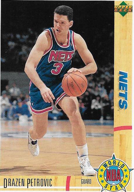Cromos NBA 1991 -1992. Drazen Petrovic (New Jersey Nets). Upper Deck. 📸: Emilio Rodríguez Bravo.