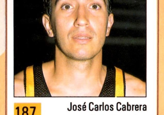 Basket 90 ACB. José Carlos Cabrera (Caja Canarias). Ediciones Panini. 📸: Grupo de Facebook Nuestros álbumes de cromos.