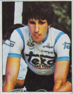 1983. Vuelta Ciclista - Ases Internacionales del Pedal. Federico Etxabe (Teka). (Editorial J. Merchante - Chocolates Hueso). 📸: Grupo de Facebook Nuestros álbumes de cromos.