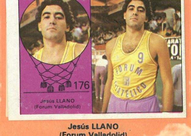 Baloncesto Liga 1984-1985. Jesús Llano (Fórum Filatélico). Ediciones J. Merchante - Clesa. 📸: Emilio Rodríguez Bravo.