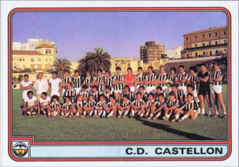 Fútbol 82. Plantilla C.D. Castellón (C.D. Castellón). Ediciones Panini. Cromo Crom. 📸: Grupo de Facebook Nuestros álbumes de cromos.