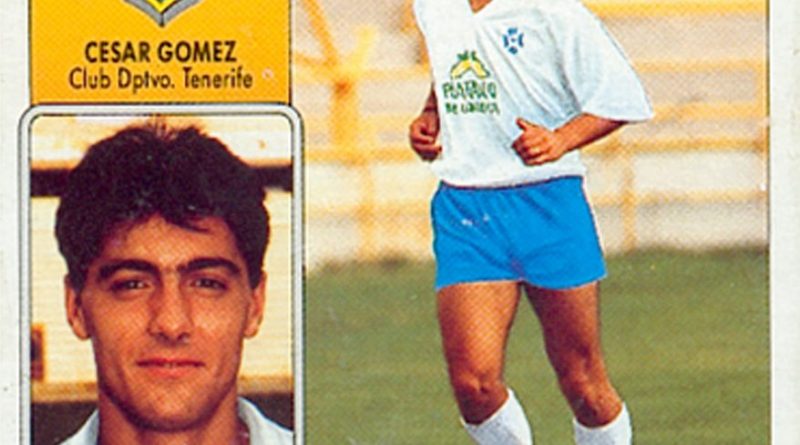 Liga 92-93. César Gómez (C.D. Tenerife). Ediciones Este. 📸: Grupo de Facebook Nuestros álbumes de cromos.