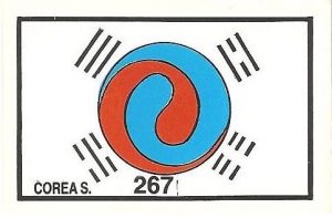 México 86. Bandera Corea del Sur (Corea del Sur) Cromos Barna.