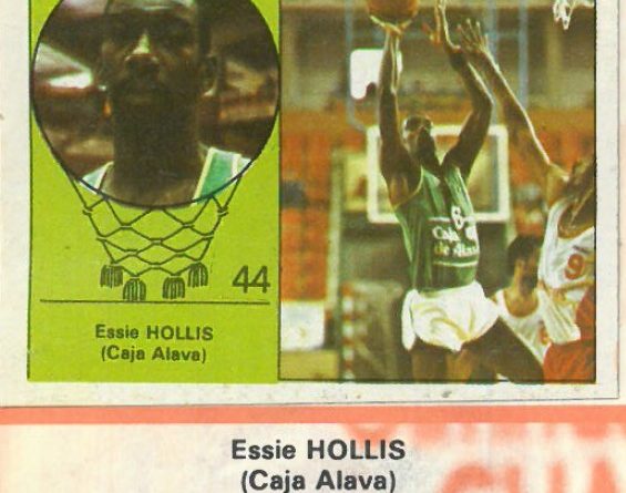 Campeonato Baloncesto Liga 1984-1985. Essie Hollis (Caja Álava). Ediciones J. Merchante - Clesa. 📸: Emilio Rodríguez Bravo.