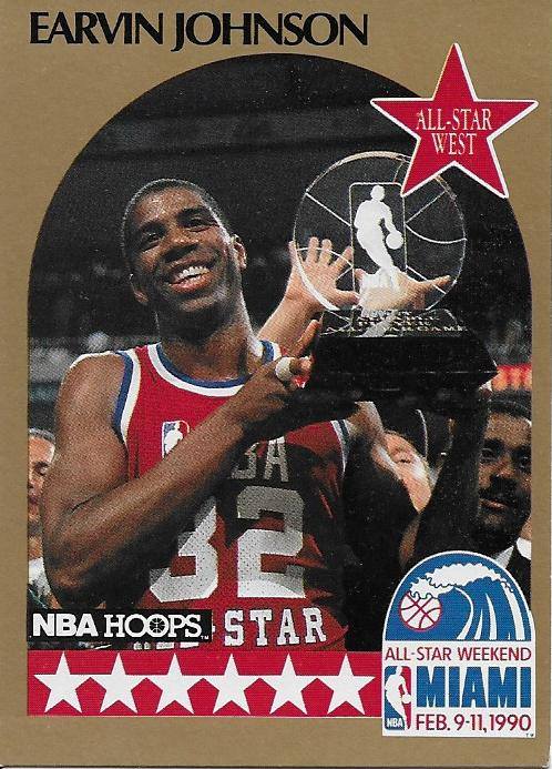 Cromos 1989-1990. Earving Magic Johnson (All Star West). NBA Hoops. 📸: Emilio Rodriguez Bravo.