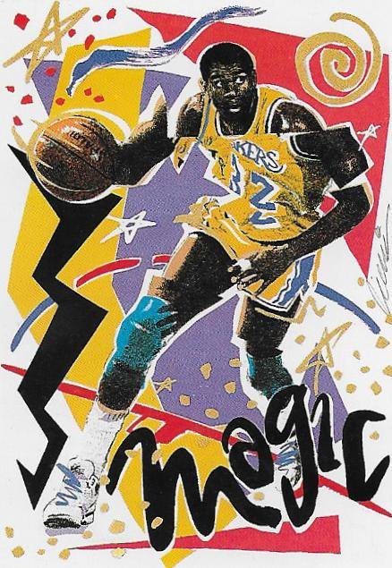 Cromos 1989-1990. Earving Magic Johnson (Los Angeles Lakers). NBA Hoops. 📸: Emilio Rodriguez Bravo.