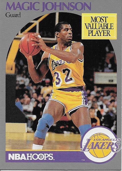Cromos 1989 - 1990. Earving Magic Johnson (Los Angeles Lakers). NBA Hoops. 📸: Emilio Rodriguez Bravo.