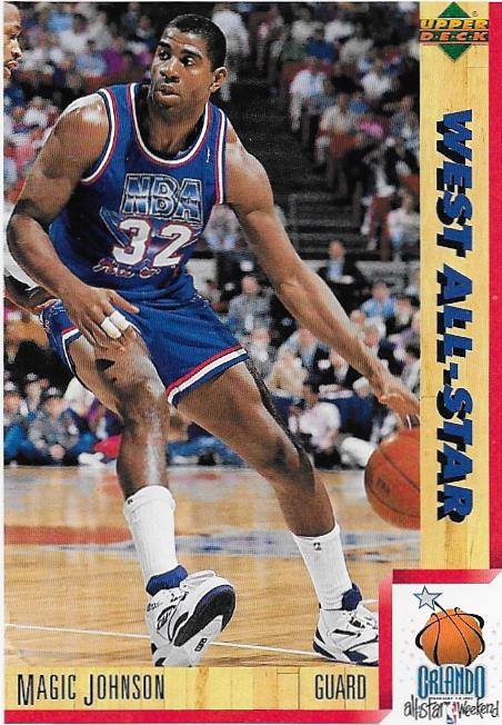 Cromos NBA 1991 - 1992. Magic Johnson (All-Star West). Upper Deck. Upper Deck. 📸: Emilio Rodriguez Bravo.