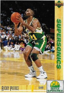 Cromos NBA 1991 - 1992. Ricky Pierce (Seattle Supersonics). Upper Deck. 📸: Emilio Rodriguez Bravo.