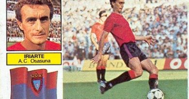 Liga 1982-83. Iriarte (C. A. Osasuna). Ediciones Este. 📸: Grupo de Facebook Nuestros álbumes de cromos.