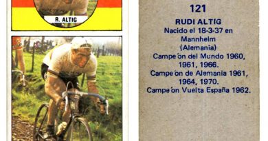 Vuelta ciclista, Ases del pedal. Rudi Altig (República Federal Alemana). Editorial Merchante. 📸: Antonio Sevillano Gil.