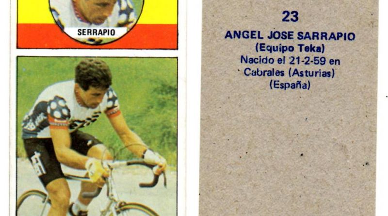 Vuelta ciclista, Ases del pedal. Ángel José Sarrapio (Teka). Editorial Merchante. 📸: Antonio Sevillano Gil.