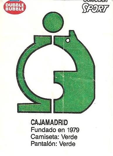 Liga Baloncesto 1985-1986. Escudo Cajamadrid (Cajamadrid). Ediciones Dubble Dubble.