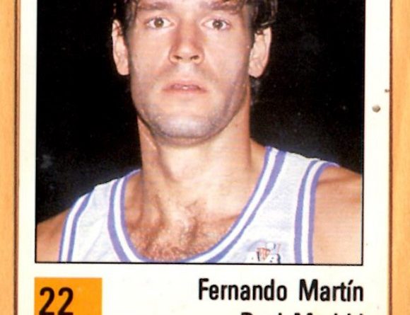 Basket 90 ACB. Fernando Martín (Real Madrid). Ediciones Panini. 📸: Grupo de Facebook Nuestros álbumes de cromos.
