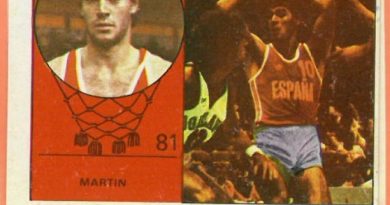 Campeonato Baloncesto Liga 1984-1985. Martín (Selección Nacional de España). Ediciones J. Merchante - Clesa. 📸: Emilio Rodríguez Bravo.