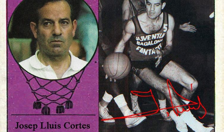Josep Lluis Cortés (Joventut de Badalona) 📸: Cromo-Montaje con firma del Grupo de Facebook Nuestros álbumes de cromos.