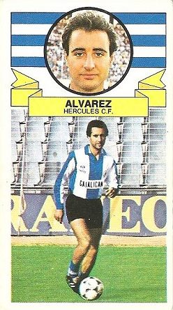 Liga 85-86. Álvarez (Hércules C.F.). Ediciones Este.