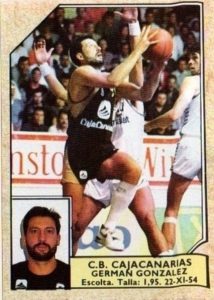 Baloncesto 1988-89. Germán González (Cajacanarias). Converse. 📸: Sergio Jiménez.
