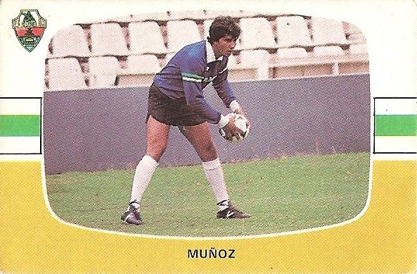 Liga 84-85. Fichaje Nº 8 A Muñoz (Elche C.F.). Cromos Cano.